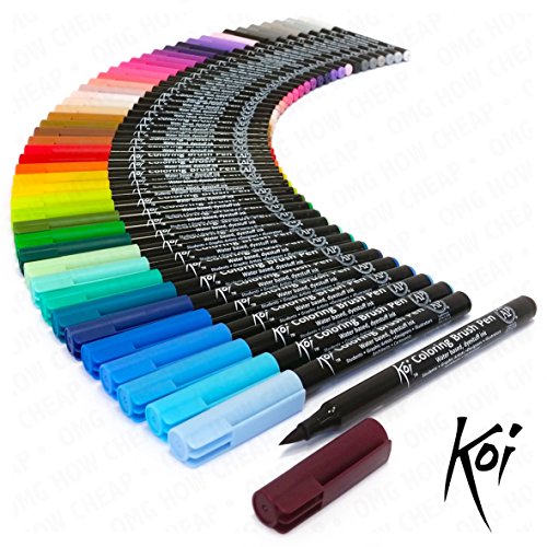 spécification Sakura Koi - à base d'eau à pointe fine en plastique Brosse Stylos - Pochette de 48