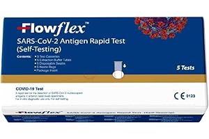 COOLEY Flowflex Lateral Test Kit Covid-19 For Self Care | Test Kit For SARS-CoV-2 Antigen Home Test Kit | Self Testing Rapid Test In 15 Minute | 5 Test Pack