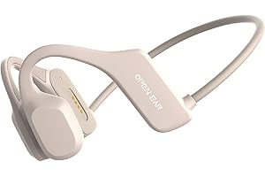 XMENHA Knochenschall Kopfhörer kabellos Bluetooth Bone Conduction Headphones Open Ear Kopfhörer Bluetooth Sport Wasserdicht Wireless Kopfhörer Knochenschall Bluetooth beim Joggen Laufen Radfahren Gym Weiß