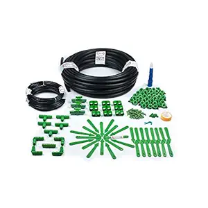 M DripKit Drip Irrigation Garden Watering 50 Plants Drip Kit (16mm Main Supply Line Pipe-25 Meters; 4mm Feeder Line Pipe-25 Meters)