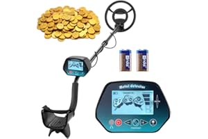 MusyVocay Rivelatore di metalli ad alta precisione professionale impermeabile regolabile, con display LCD, distinzione, rivelatore, multifunzione, per bambini e adulti