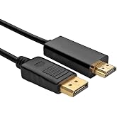 Alfais Al-4318 Displayport to HDMI D&ouml;n&uuml;şt&uuml;r&uuml;c&uuml; Adapt&ouml;r Kablosu, Siyah, 1.8 Metre