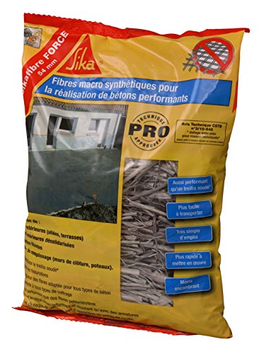 arcos Fibras fuerza 54 mm - Fibra de cemento y mortero en sustitución del Ruiz Structural - Gris, G