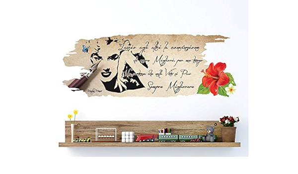Adesivi Murali Frase Citazione Marilyn Monroe Lascio Agli Altri La Convinzione Di Essere Migliori Multicolore Nuovo Design Wall Stickers Adesivo Murale Decorazione Della Casa Decorazione Da Parete Amazon It Casa E Cucina