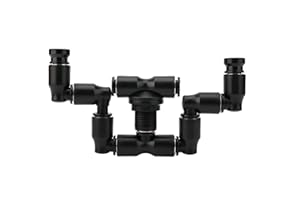 VIFERR Arroseur de Brouillard de Reptiles Double Tête Buse de Terrarium 360° Réglable Humidificateur Terrarium Système de Brumisation de Reptiles pour Réservoir Rainforest Amphibiens,Connexion 1/4