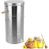 Greensen Honigschleuder Edelstahl Manuelle Bienenhonig Honig Extraktor Honey Schontrommel für Imker 2 Waben Innere…