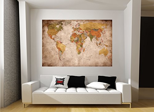 Affiche-vue-usage-Dcoration-murale-carte-gographie-mondiale-atlas-continental-map-d-une-ecole-ancienne-mur-deco-Poster-mural-Image-by-GREAT-ART