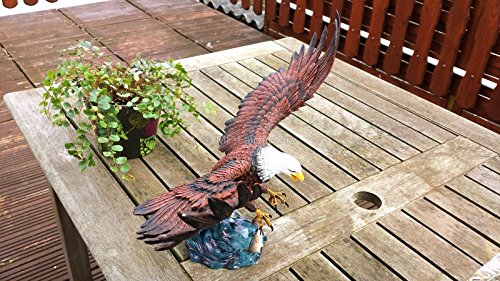 Großer Adler Wings of Glory colorierte Figur Gartenfigur Skulptur Neu - 4