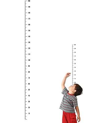 Toise Murale Enfant Amovible 0-160cm - PVC Imperméable Avec Échelles CM Et Pouces
