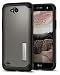 Produktbild Spigen A23CS21749 Slim Armor LG X Power 2 Hülle Integrierter Kickstand LuftpolsterTechnologie 2teilige Schutzhülle Case - Gunmetal