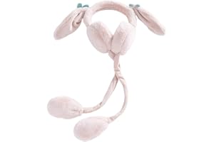 Balakaka Paraorecchie Inverno Bambini, Carino Caldo Fascia Capelli Peluche con Orecchie Mobili 3D, Morbido Paraorecchie Antivento per Scuola Sci Regalo di Natale per Bambino Bambina Ragazze 3-12 anni