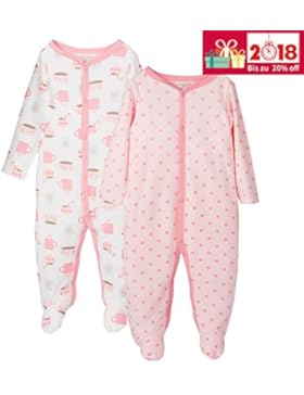 Baby-Mädchen Schlafstrampler, 2er Pack, von Future Founder