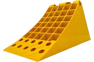 ‎LASIPROFI lasiprofi Radkeil NG 53 mit Tragegriff | für LKW Anhänger Wohnwagen | Hemmschuh | Unterlegkeil belastbar | Nenngröße 53 Kunststoff Gelb | Unterlegkeile mit Griff | Keile stabil | Plastikkeil