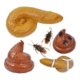 STOBOK Juguete Broma Diseño de Mierda con Moscas Cucarachas y Gusanos...