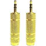 3 5mm Adapter - 6 35 auf 3 5 Klinke Adapter für Kopfhörer oder Lautsprecher (2 Stück)