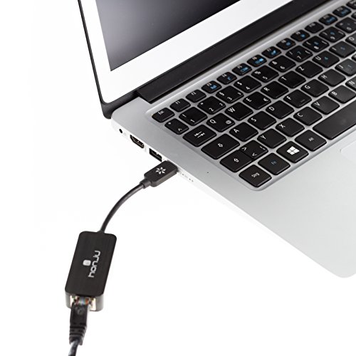 honju USB-C (Thunderbolt 3) auf Gigabit Ethernet Adapter fÃ¼r PC/Notebook/MacBook - schwarz [USB-C | RJ45-Port | 10/100/1000Mbps | Plug & Play | Wake-on-Lan Funktion | 