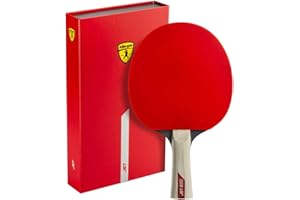Killerspin JET600 Spin N1 Ping Pong Bat – Advanced Table Tennis Bat| 5 Layer Wood Blade, Nitrx-4Z Rubbers, Flare Handle| Competition Ping Pong Bat| Memory Book Gift Box Storage Case