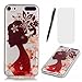 Produktbild Lotuslnn iPod Touch 5th/6th Hülle,[Belle fille]Light and dick TPU Silikon Transparent Case für iPod Touch 5th/6th (Schutzhülle+ Stylus Stift+Tempered Glass Protective Film)