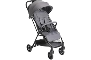 Chicco Urbino Kinderwagen Ab Geburt bis 4 Jahren (max. Belastbarkeit 25 kg), Praktisch und leicht, Zusammenklappbarer Buggy,Einhandverschluß, Verstellbare Rückenlehne und Fußstütze, Verdeck, Grau