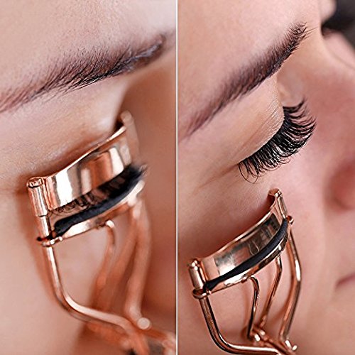 AMTOK Schmerzfreie Wimpernzange aus Edelstahl Lash Lockenwickler Professionelles Make-up-Tool mit 4 Ersatz-Pads aus Silikon - 6