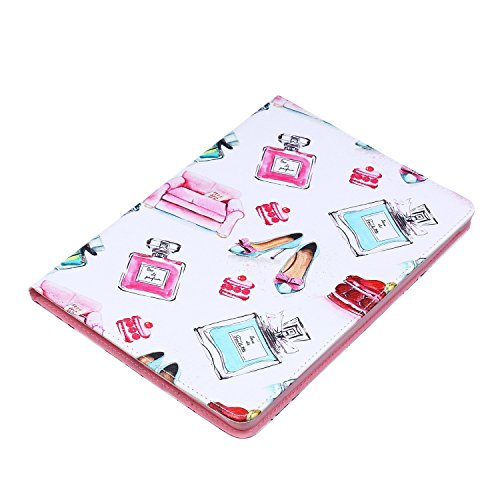 iPad Air Hülle, Deenor Bunt Painting und Stilvoll Brieftasche Tasche PU Leder Flip Protective Stand Tasche Schutzhülle Hülle für Apple iPad Air (2013 Version).[Perfume] - 4