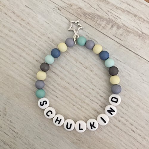 Schulkind-Armband-Jungen-Sommerfarben-mit-Sternanhnger