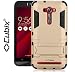 Cubix Robot Case For Asus Zenfone 2 Laser 5.5 Case Back Cover Uv Coated Slim Hybrid Defender Bumper Shock Proof Case Armor Cover With Stand For Asus Zenfone 2 Laser 5.5 Gold RS.399.00