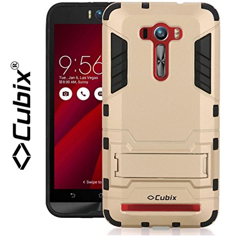 Cubix Robot Case For Asus Zenfone 2 Laser 5.5 Case Back Cover Uv Coated Slim Hybrid Defender Bumper Shock Proof Case Armor Cover With Stand For Asus Zenfone 2 Laser 5.5 Gold RS.399 (73.00% Off) - Amazon