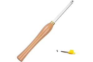 CDBP Woodturning Tool Finisher Carbide Tipped Lathe Chisel Tool Bar with Ci3 Round Tungsten Carbide Insert Cutter for Wood DIY