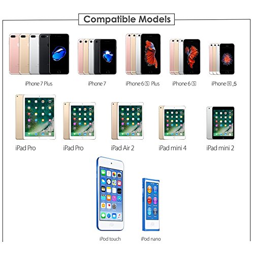  Garantie    Vie  iVoler Chargeur de Voiture Allume-Cigare 2 Ports USB 24W  4 8A avec C  ble Lightning  1 5m  Ultra Petit Chargeur Allume-Cigare USB d