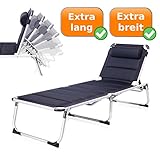 EXTREM bequem ist Liege durch die XL-Liegefläche und dem weichen, wiederstandsfähigem und atmungsaktivem Mesh-Stoff