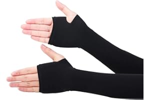 LZYMSZ UV Ärmeln Handschuhe, 1PC Lange Arme Ärmel Hand Abdeckung Anti-UV Schutz Handschuh, Atmungsaktiv Arm Kühler Sport Sonnenschutz Armstulpen für Radfahren Angeln Basketball Wandern Laufen