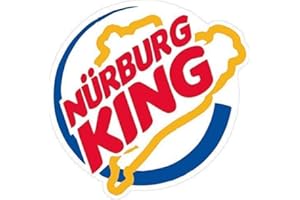 STICAR-IT LTD Retro Nürburg King Parodia Jdm Drift Aspecto Vinilo Pegatina Adhesivo para Coche 100x90mm Aprox.