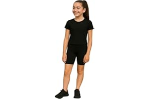PopCouture Girls Premium Activewear Gymnastics Sports Cycling Shorts