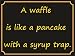 Produktbild Mauspad 4063 ein Waffel ist wie Pancake mit eine Sirup Falle Marke neue Funny Funny Qualität Fun Mauspad