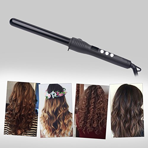 CkeyiN ®4 in 1 Multifunktions Austauschbare Lockenwickler-Set, Keramik Turmalin Spirale Lockenwickler Konische Curling Eisenstab , digitale LCD-Anzeige Temperaturregelung - 5