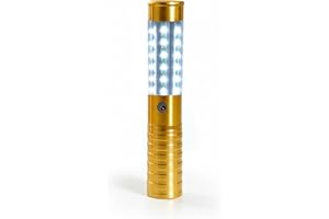 ‎ACMHNC ACMHNC Aufladbar LED-Stroboskop-Taktstock, Blinklicht für Champagner, 1800 mAh Akku Flaschenblitz, LED Flasche Service Champagnerflasche für KTV Bar Club, Party, weißes Licht (Gold)