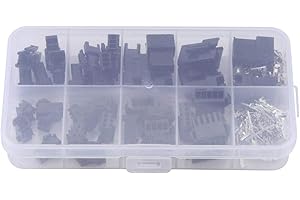 WALFRONT 200 UNIDS SM Conector Enchufe 2/3/4 / 5PIN Macho Hembra Puente Puente Pin Pin Header Conector Macho Hembra Crimp Pins Adaptador Surtido Kit de conector