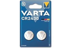 VARTA Piles Bouton CR2430, lot de 2, Lithium Coin, 3V, emballage sécurisé pour les enfants, pour petits appareils électroniques - clés de voiture, télécommandes, balances