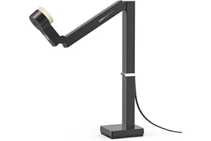CZUR Fancy S Pro 12MP Documento Visualizador, Cámara HD 330PPP/60FPS, Captura Visualizador de Documentos Tamaño A3, 4K Cámara Web con Micrófono y Luces LED, para macOS/Windows