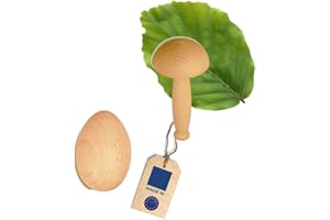 HOFMEISTER HOLZWAREN HOFMEISTER® Set di Funghi da Tappo, 12 cm e Uovo da 6 cm, per Inserire Fori nei Vestiti, Protegge Le Dita dall'ago da Cucito, 100% Prodotto Naturale in Legno di faggio UE