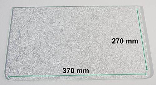 Khlschrank Einlegeboden / Glasplatte / Gemsefach  Strukturglas 4 mm dick - mit 2 Rundecken  370 mm x 270 mm - Direkt vom Glasereifachbetrieb!!!