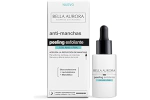 Bella Aurora Peeling Exfoliante 10% AHA + PHA | Sérum facial antimanchas para una piel más luminosa, uniforme y suave | Con ácido mandélico, gluconolactona, lactobiónico y bisabolol | 30 ml