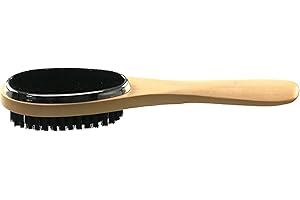 CATHCART ELLIOT 3 in 1 clothes brush, lint brush, and pet hair removal brush, with wooden shoe horn handle