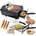 Hot Berg Big (Size-16 X 11 X 7 Inches) Electric Tandoor with Pizza Cutter,Recipe Book, Glove, Magic Cloth 2000-Watt (All Accessories) Black Lightweight and Elegant Looking Tandoor
