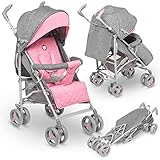 maclaren buggy grau-rosa ✔️ GESCHÜTZT & SICHER UNTERWEGS: Im Urlaub spendet das 2-fach verstellbarer Sonnenverdeck reichlich Schatten. Durch den gepolsterten 5-Punkt-Gurt und den Schutzbügel sitzt ihr Kind sicher und bequem. Die Feststellbremse mit einem Fuß schnell bedienbar, garantiert jederzeit zusätzlich für einen sicheren Stand.