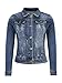 Produktbild KT SUPPLY Damen Jeansjacke Übergangsjacke Leichte Jacke Denim Casual, M,blau