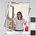 Mosquito insect fly net screen 100x120cm Flyscreen aluminum window frame kit - White