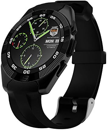 Smartwatch LKM Security - black edition - GPS, bluetooth, app, text message, call management, fitness function - heart beat rate, pedometer and more - sleep monitoring function, USB rechargeable