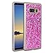 Price comparison product image Case Galaxy Note 8 Glitter Sequins, Misteem Shining Sparkle Bling Stars Diamond Back Case Transparent Ultra Slim Thin Shockproof Shell Rubber Silicone Crystal Clear Protective Cover Bumper for Samsung Galaxy Note 8 (Red)